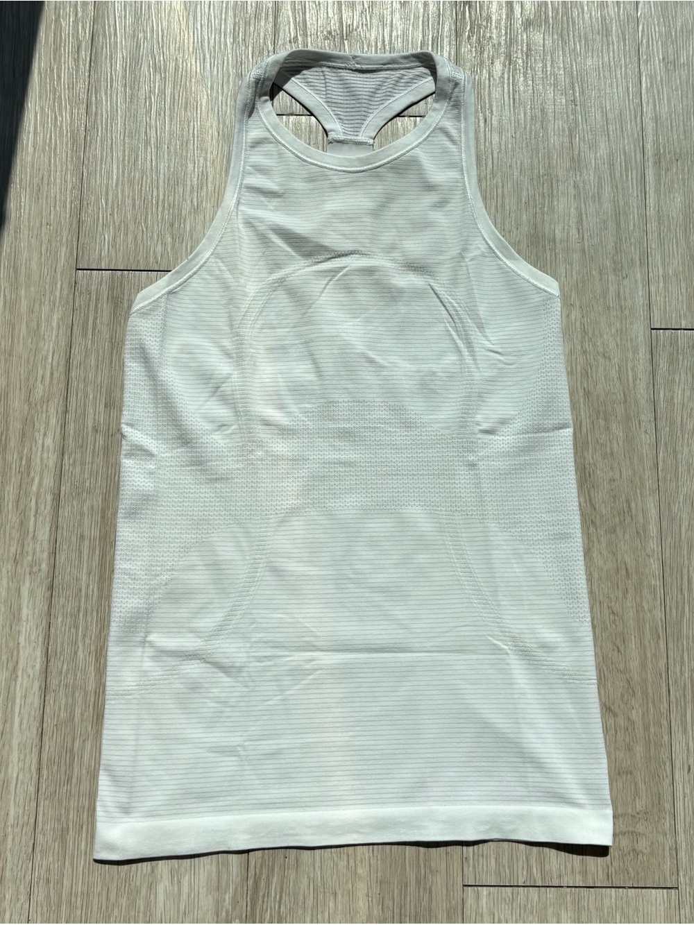 Lululemon White Metal Vent Athletic Tank Top